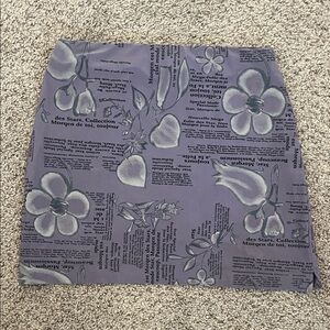 Floral Print Purple Skirt